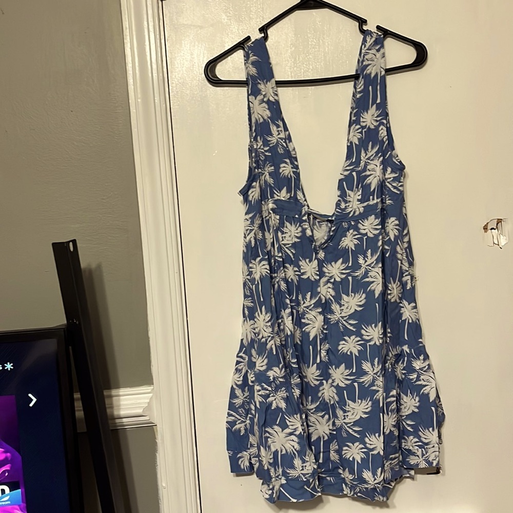Sapphira Printed Tie Front Babydoll dress